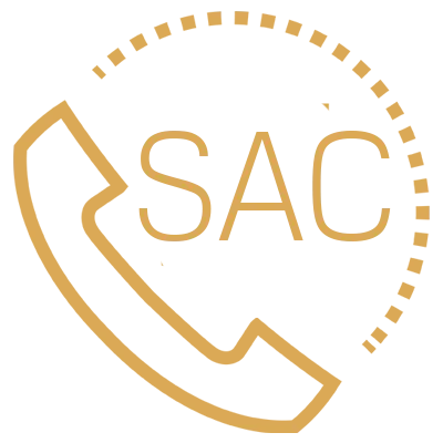 Ícone de telefone com a sigla SAC