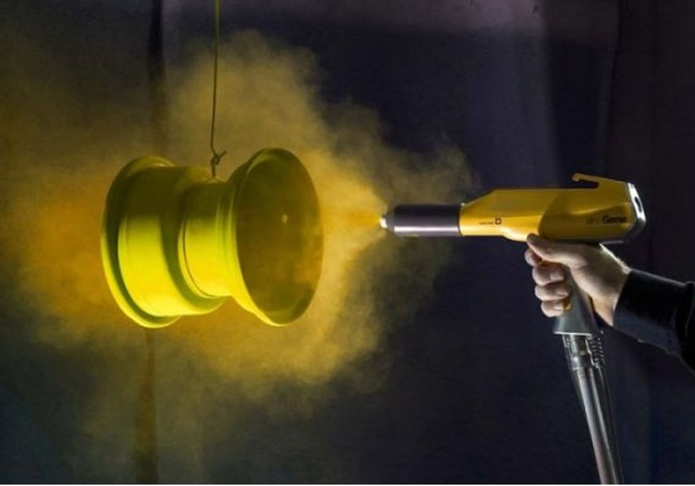 Peça de alumínio com acabamento em pintura eletrostática
